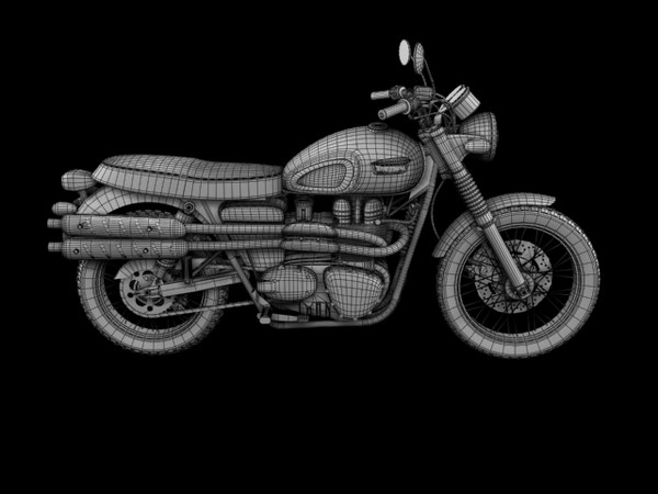 triumph scrambler 900 2012 3d model - Triumph Scrambler 900 2012 by Gonzo_3d